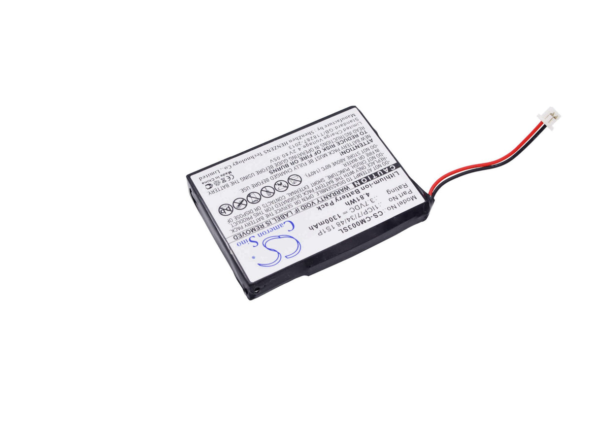 3,7V, Li-ion, 1300mAh, batterie compatible avec Custom Battery Pack, 1icp/7/34/48 1s1p, 4,81Wh Battery Pack Cameron Sino Technology Limited