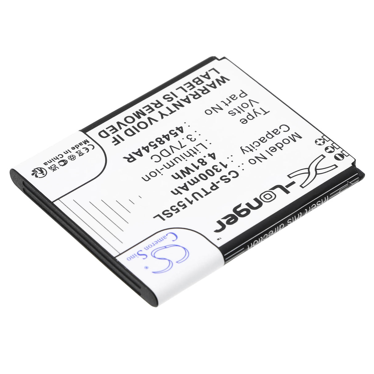 3.7V, Li-ion, 1300mAh, SmartPhone battery fits Panasonic, 454854ar, Kx-tu150, Kx-tu150exr, 4.81Wh Mobile, SmartPhone Cameron Sino Technology Limited (Smartphone)