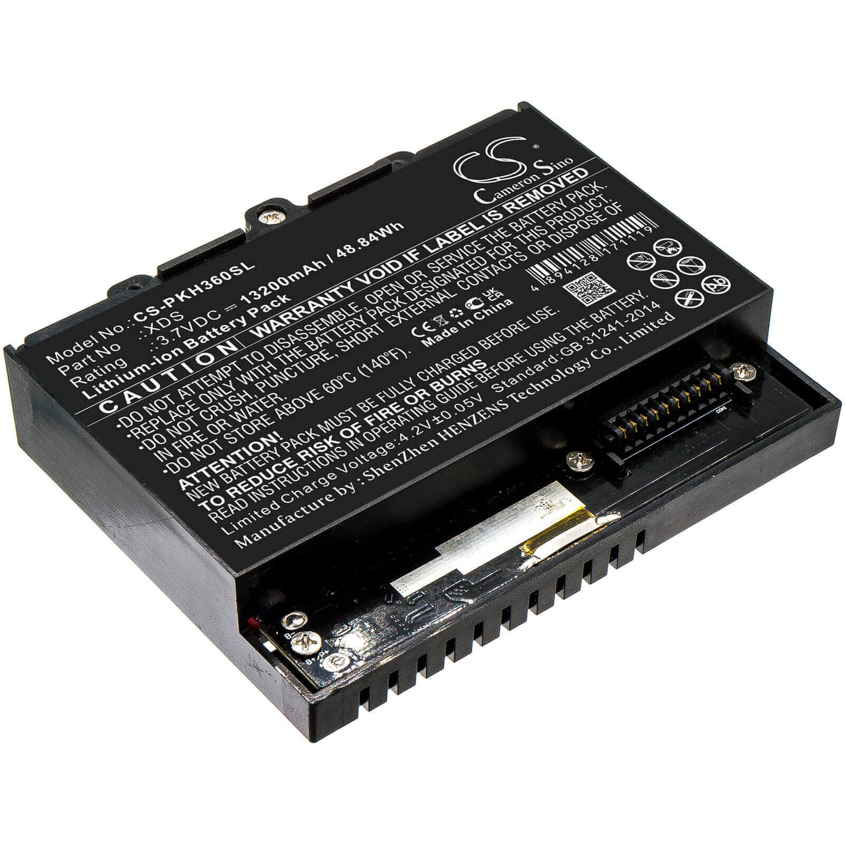 3.7V, Li-ion, 13200mAh, Equipment battery fits Peaktech, Xds, 1360, Oscilloscope 1360, 48.84Wh Equipment, Survey, Test Cameron Sino Technology Limited