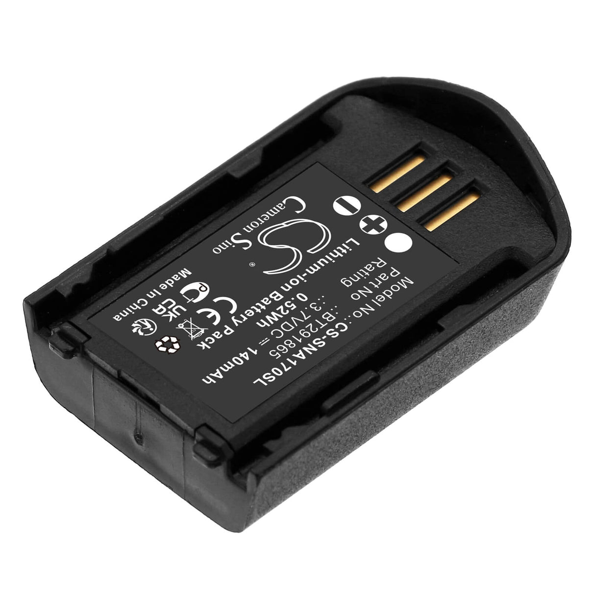 3.7V, Li-ion, 140mAh, Headset battery fits Snom, Bt291865, A170, 0.52Wh Wireless Headset Cameron Sino Technology Limited