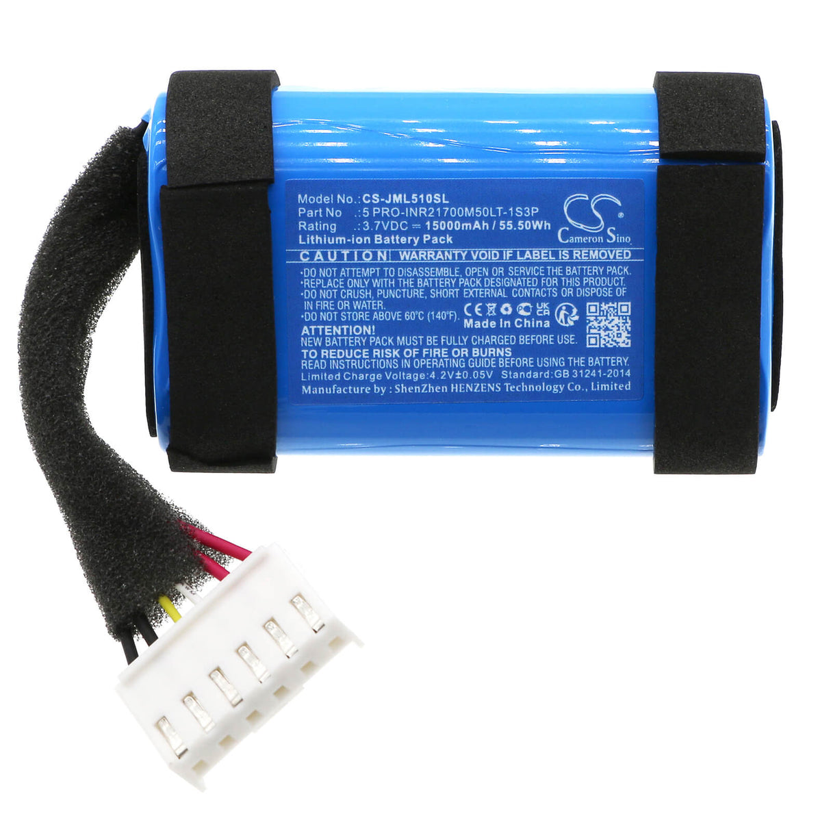 3.7V, Li-ion, 15000mAh, Batterie de haut-parleur compatible avec Jbl, Charge 5 Wifi, 55.50Wh Haut-parleur Cameron Sino Technology Limited