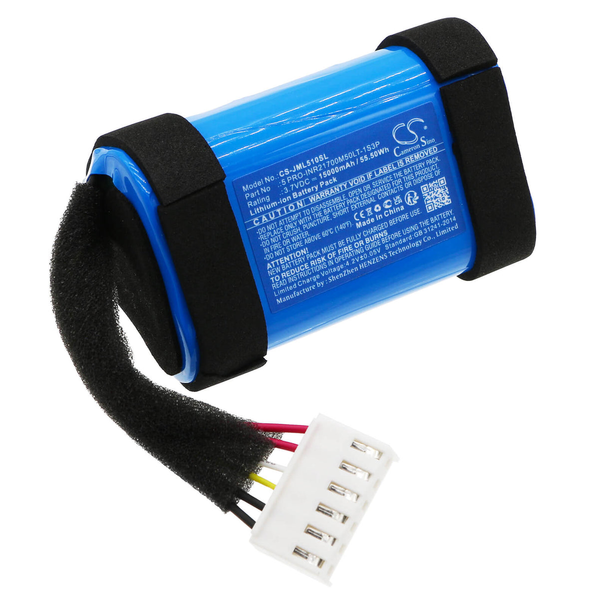 3.7V, Li-ion, 15000mAh, Batterie de haut-parleur compatible avec Jbl, Charge 5 Wifi, 55.50Wh Haut-parleur Cameron Sino Technology Limited