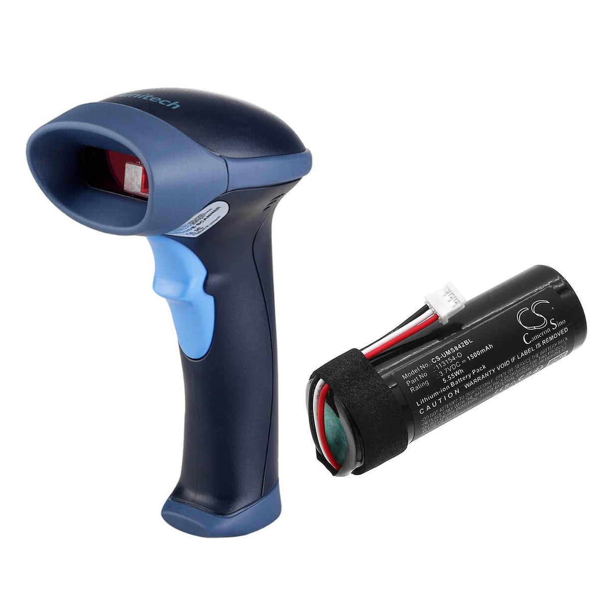 3,7V, Li-ion, 1500mAh, batterie de scanner de codes-barres compatible avec Unitech, Ht-1853, Ms840, 5,55Wh Scanner de codes-barres Cameron Sino Technology Limited