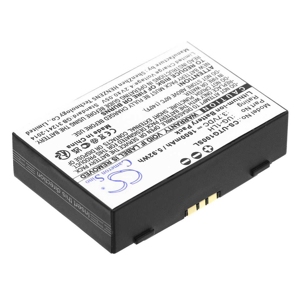 3.7V, Li-ion, 1600mAh, Equipment battery fits Unistrong, Ug-1lh, G1, G110, 5.92Wh Equipment, Survey, Test Cameron Sino Technology Limited