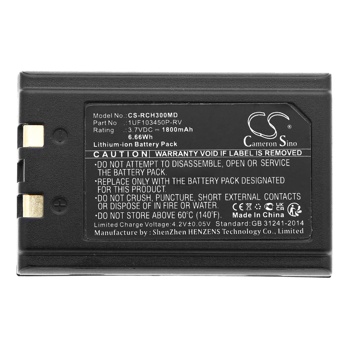 3.7V, Li-ion, 1800mAh, Batterie médicale compatible Roche, 1uf103450p-rv, Accu-chek-inform Glucomètre, 6.66Wh Technologie médicale Cameron Sino Limited (Médical)