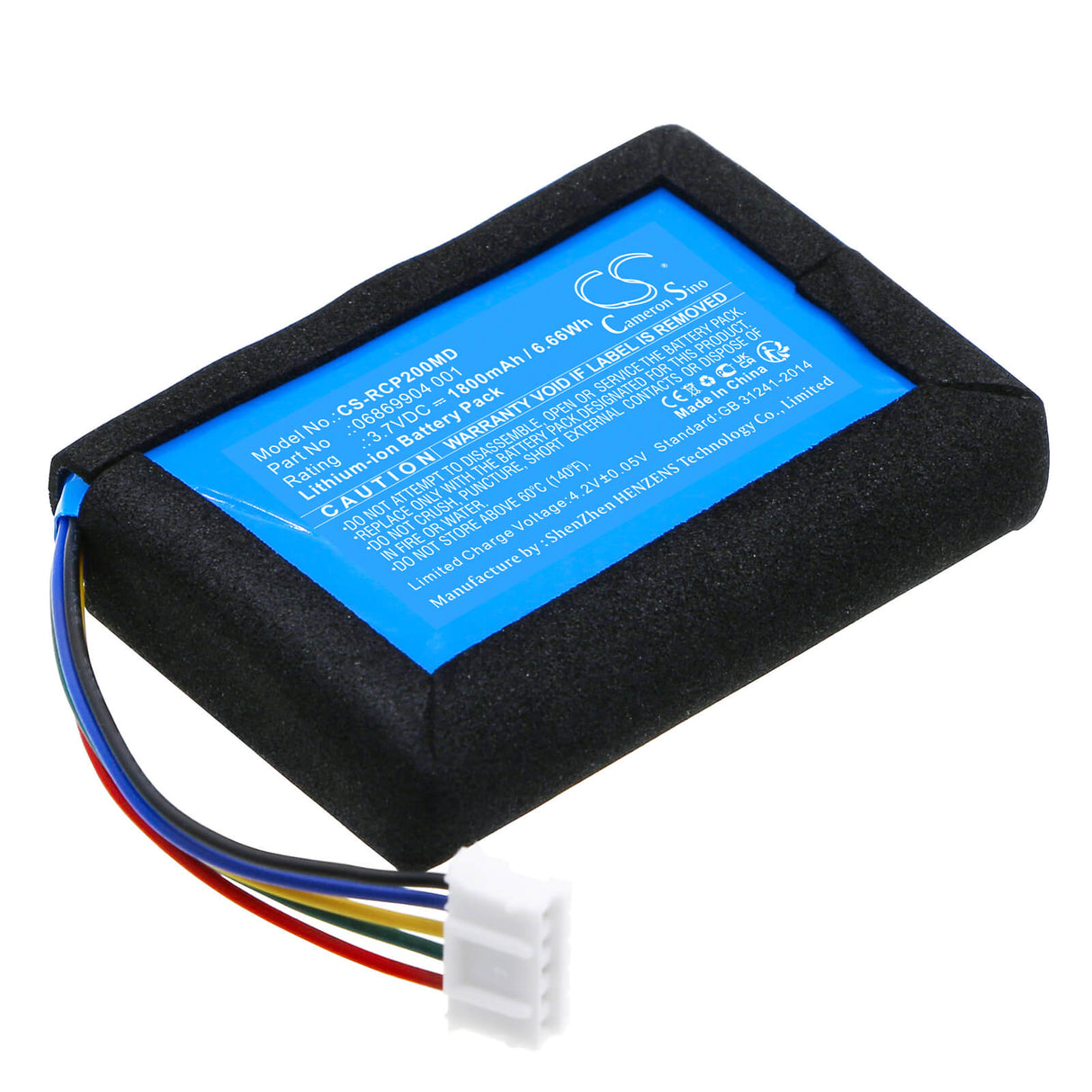 3.7V, Li-ion, 1800mAh, Batterie médicale compatible Roche, 06869904 001, Coaguchek Pro 2, Coaguchek Pro Ii, 6.66Wh Médical Cameron Sino Technology Limited (Médical)