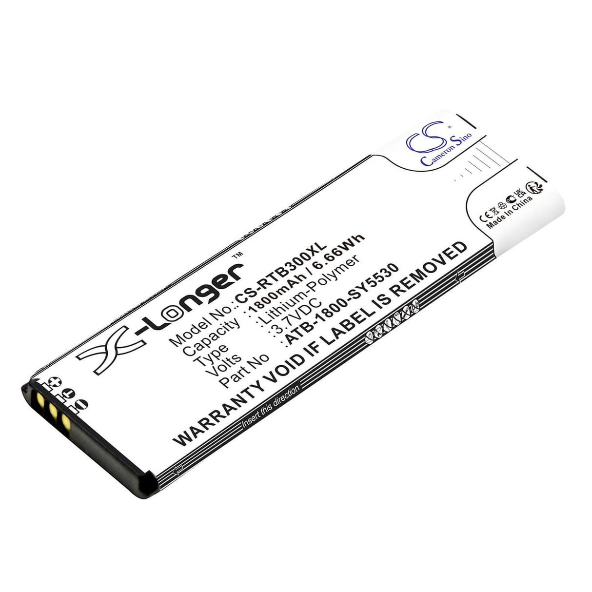 3.7V, Li-ion, 1800mAh, Remote Control battery fits Rti, T1, T2+, T2b, 6.66Wh Remote Control Cameron Sino Technology Limited