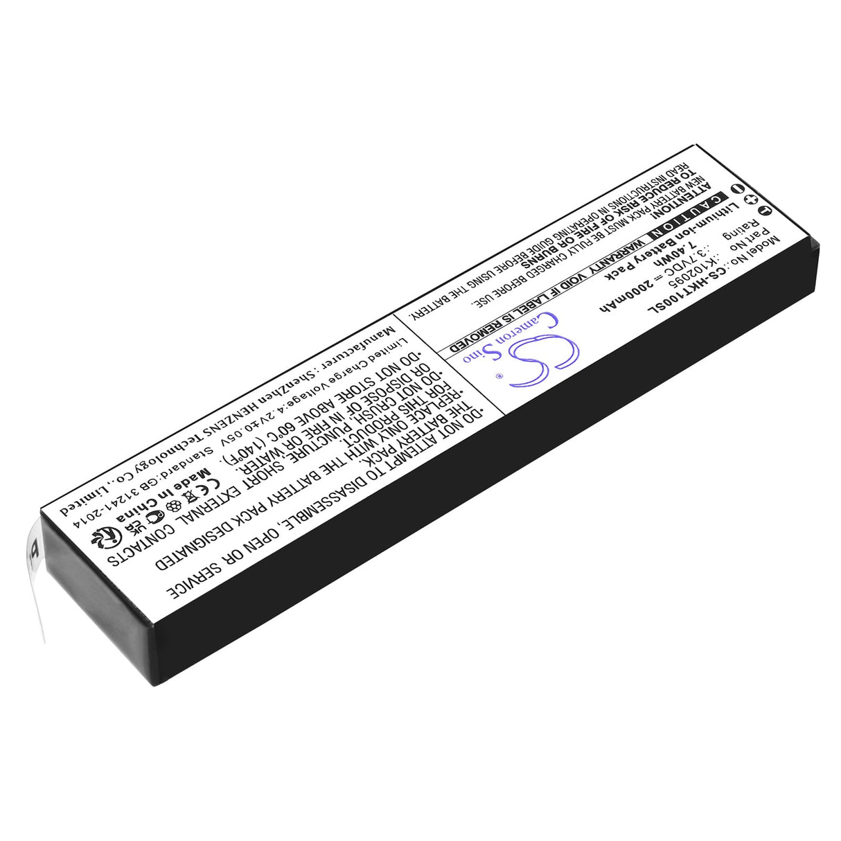 3.7V, Li-ion, 2000mAh, Camera battery fits Hook-eye, K102095, T01, Underwater Fishing Camera, 7.4Wh Camera Cameron Sino Technology Limited (Camera)