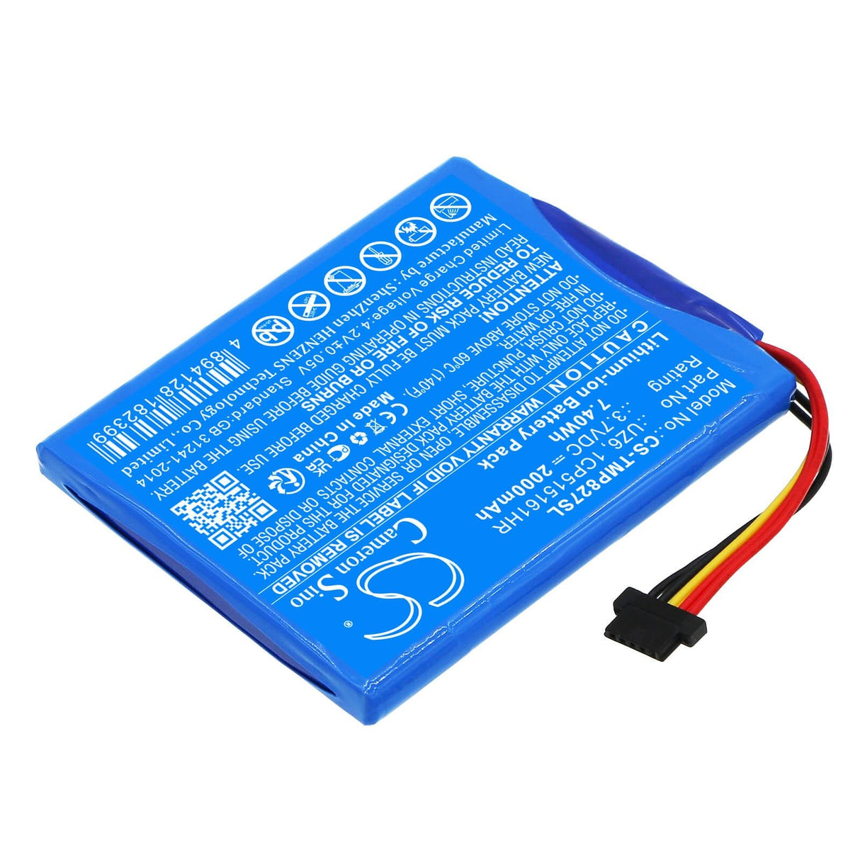 3,7V, Li-ion, 2000mAh, batterie GPS adaptée à Tomtom, 1cp515161hr, 4f173, Bridge, 7,4Wh GPS, Navigator Cameron Sino Technology Limited