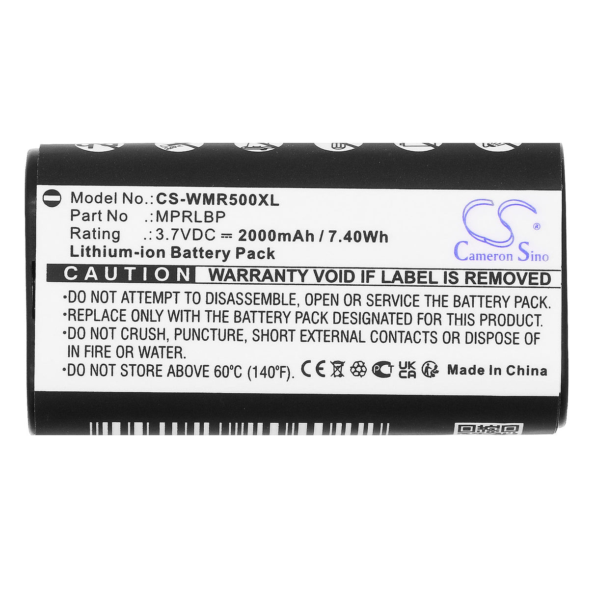 3.7v, Li-ion, 2000mah, Headset Battery Fits Wisycom Mpr30-eng, Mpr30-iem, 7.4wh Wireless Headset Cameron Sino Technology Limited
