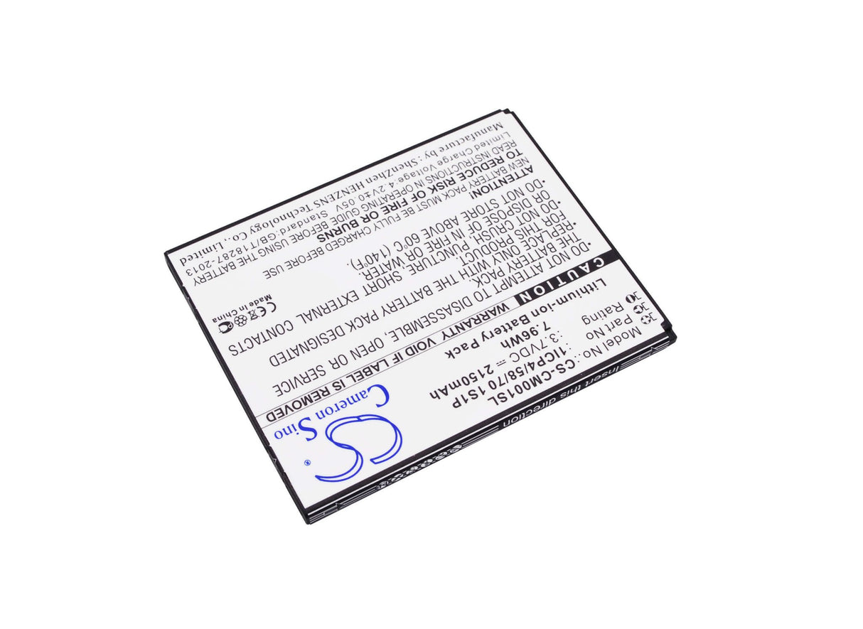 3,7V, Li-ion, 2150mAh, Batterie Pack batterie s'adapte au Pack Batterie Personnalisé, 1icp4/58/70 1s1p, 7.955Wh Batterie Pack Cameron Sino Technology Limited