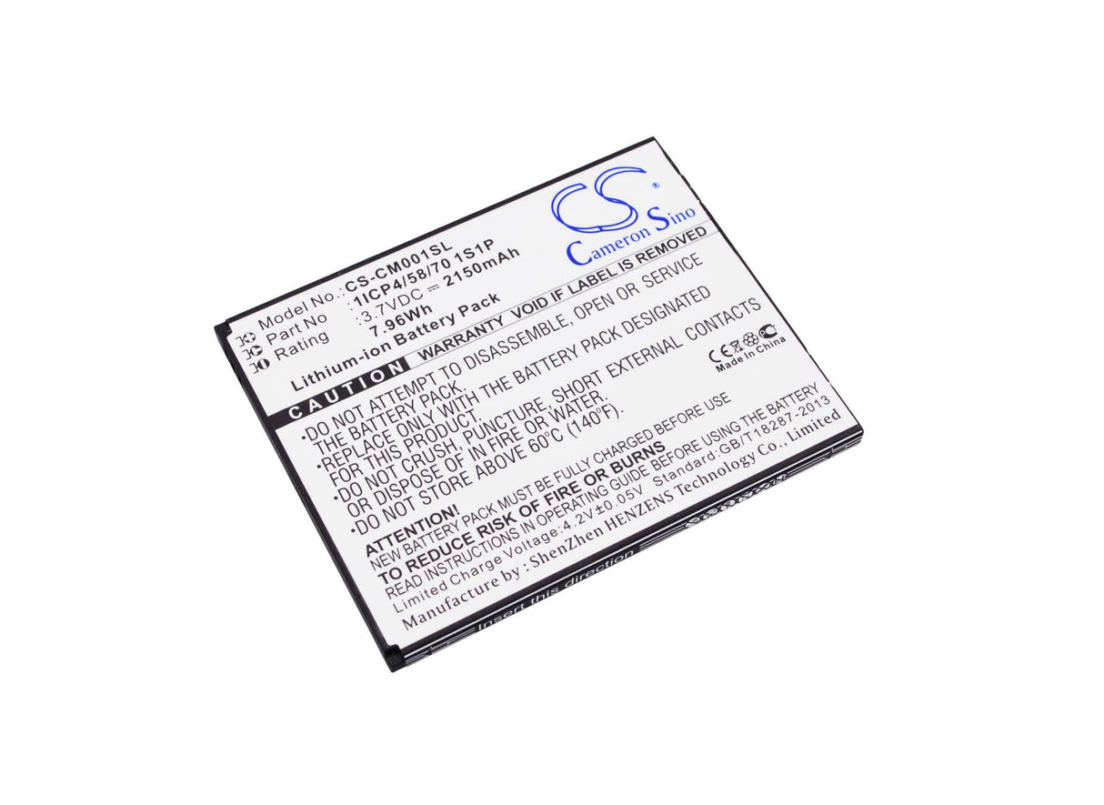3,7V, Li-ion, 2150mAh, Batterie Pack batterie s'adapte au Pack Batterie Personnalisé, 1icp4/58/70 1s1p, 7.955Wh Batterie Pack Cameron Sino Technology Limited
