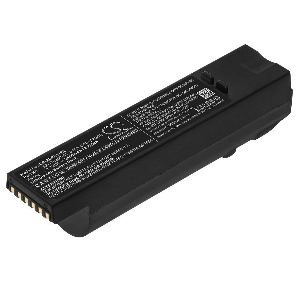 3.7v, Li-ion, 2400mah, Barcode Scanner Battery Fits Zebra, Ds8100, Ds8170, 8.88wh Barcode Scanner Cameron Sino Technology Limited