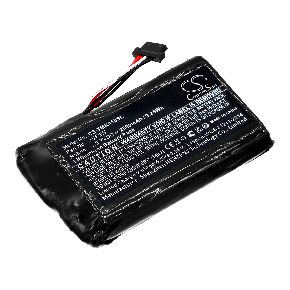 3,7V, Li-ion, 2500mAh, batterie GPS compatible avec Tomtom, Lha11133000, 4ge40, Great Rides Edition, 9,25Wh GPS, Navigator Cameron Sino Technology Limited