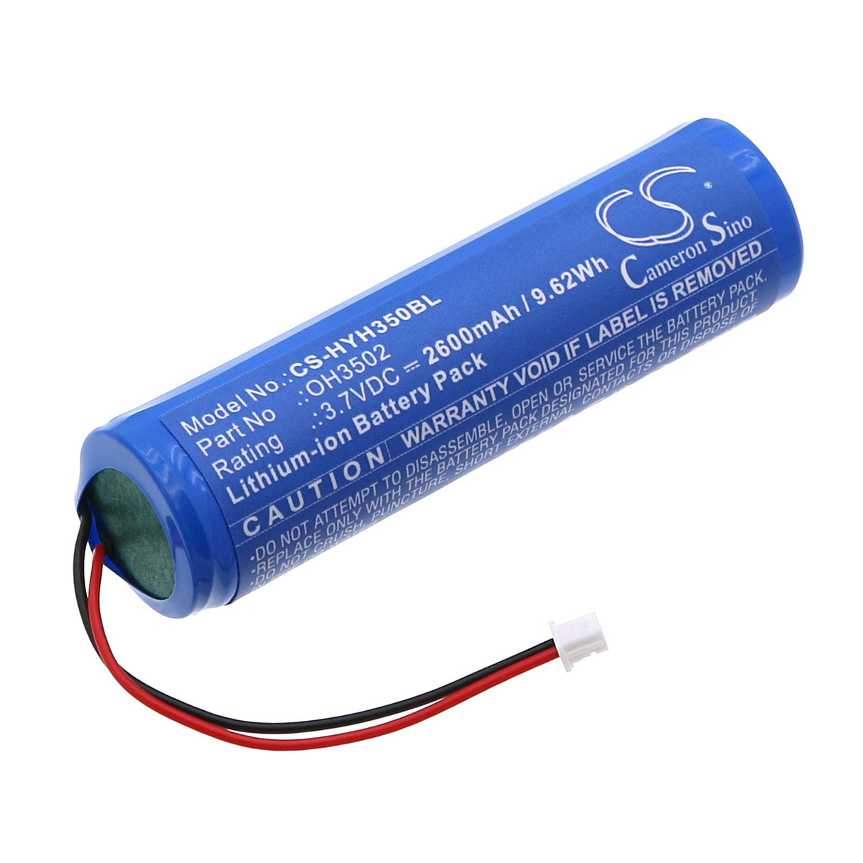 3.7v, Li-ion, 2600mah, Batterie de scanner de code-barres compatible avec Honeywell Oh3502, Oh3502 1d, 9.62wh Scanner de code-barres Cameron Sino Technology Limited