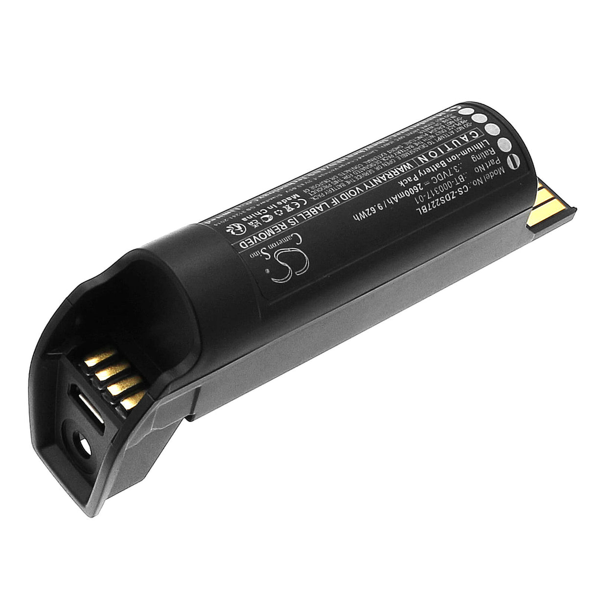 3,7v, Li-ion, 2600mah, batterie de scanner de codes-barres compatible avec Zebra Cr2278, Cr2278-pc, 9,62wh Scanner de codes-barres Cameron Sino Technology Limited