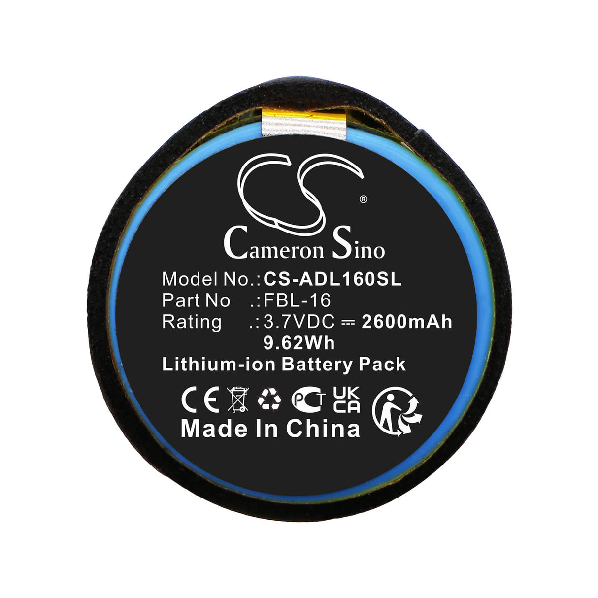 3.7V, Li-ion, 2600mAh, Shaver battery fits Andis, 73008, 8224, 8222, Cordless Envy, 9.62Wh Shaver Cameron Sino Technology Limited