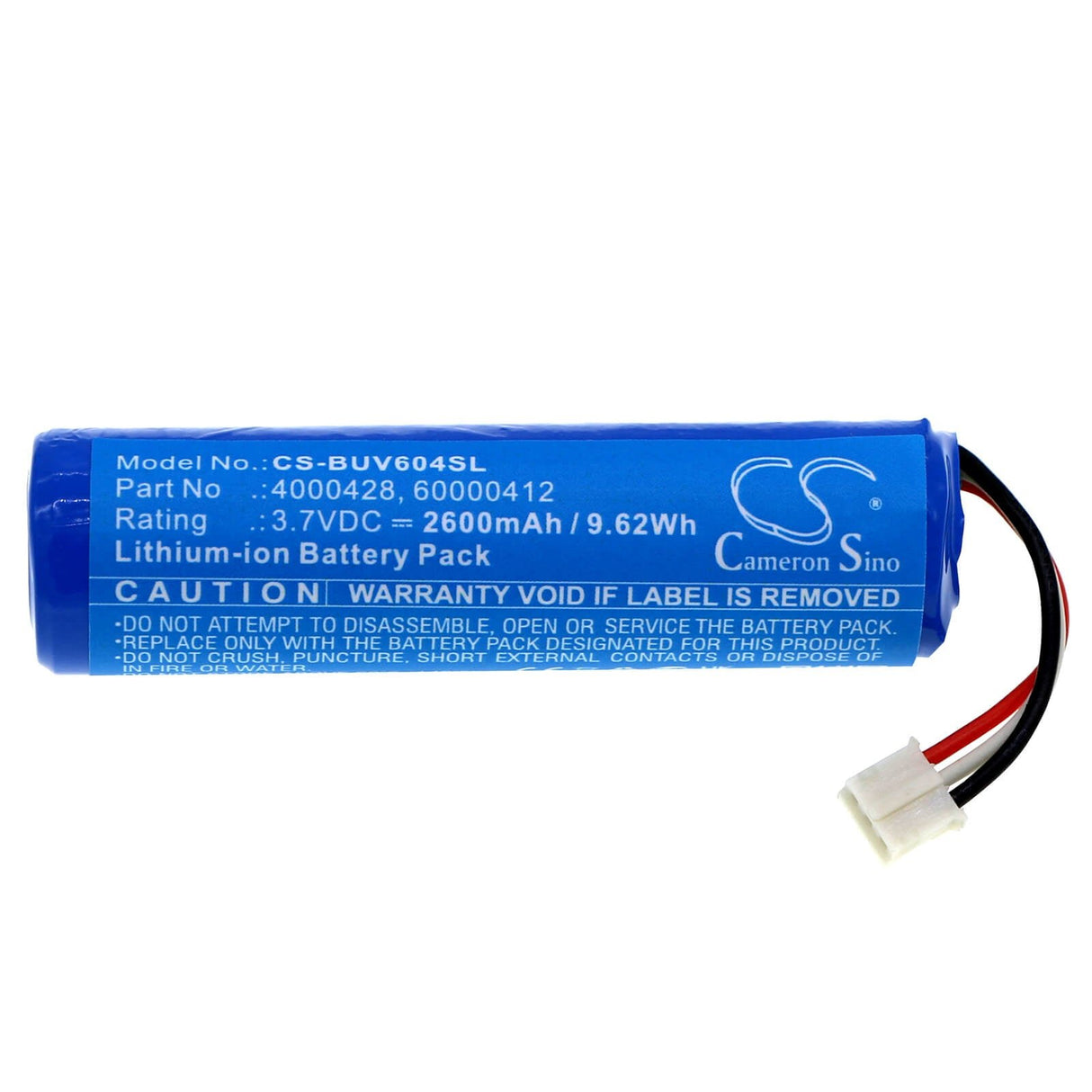 3,7V, Li-ion, 2600mAh, batterie de loupe électronique convient à Burton, 4000428, Uv604 Led, 9.62Wh Loupe électronique Cameron Sino Technology Limited