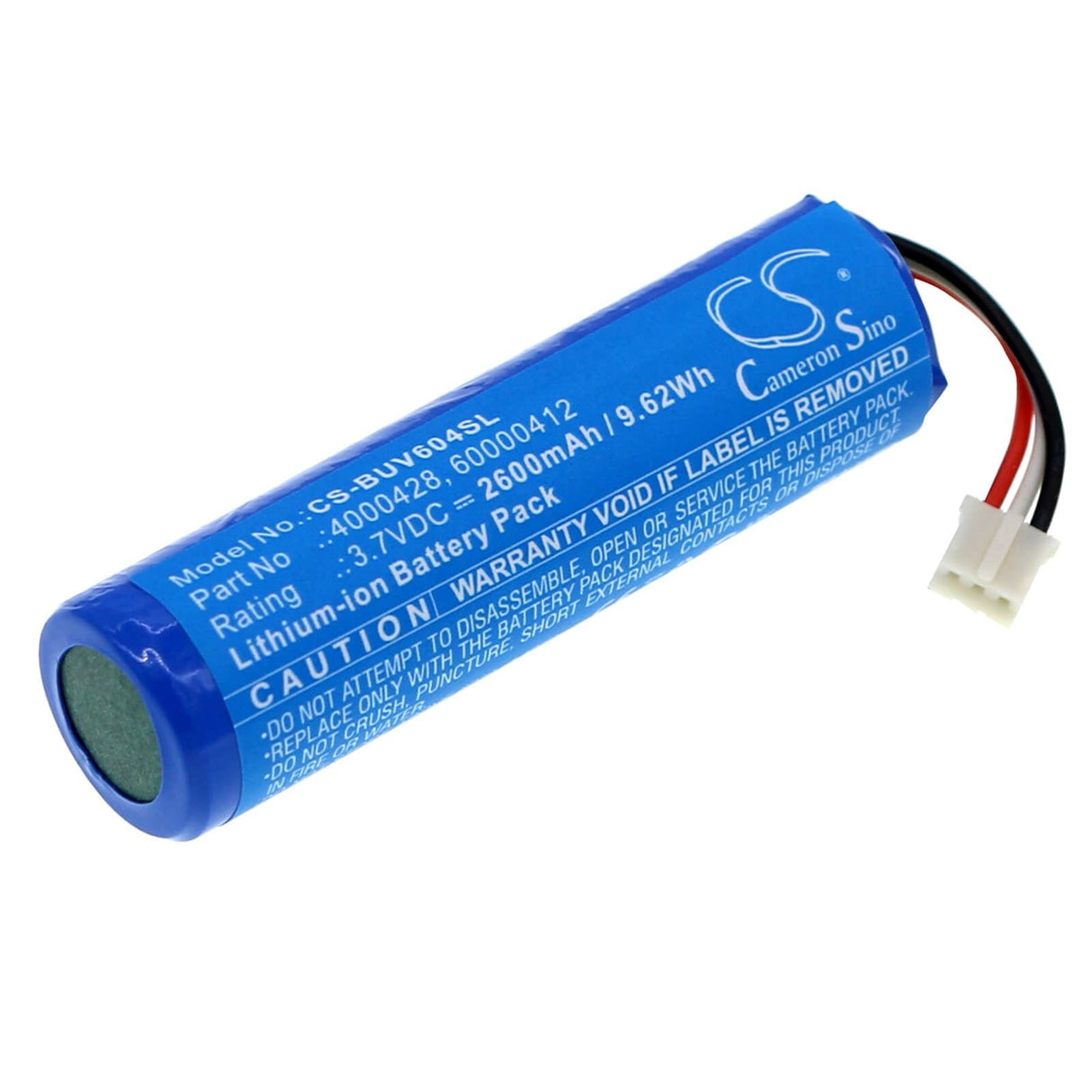 3,7V, Li-ion, 2600mAh, batterie de loupe électronique convient à Burton, 4000428, Uv604 Led, 9.62Wh Loupe électronique Cameron Sino Technology Limited