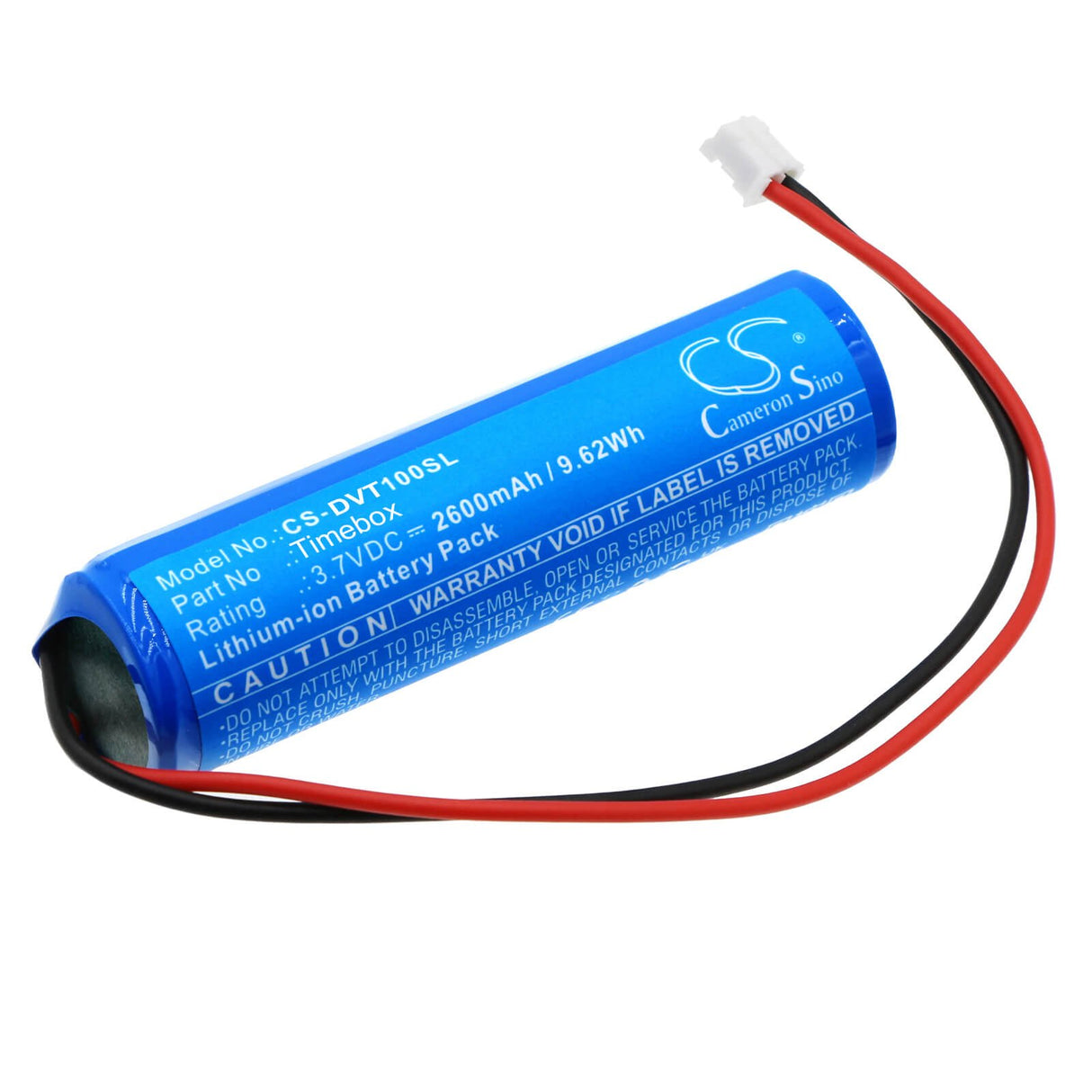 3,7V, Li-ion, 2600mAh, Batterie de haut-parleur compatible avec Divoom, Timebox, 9,62Wh Haut-parleur Cameron Sino Technology Limited