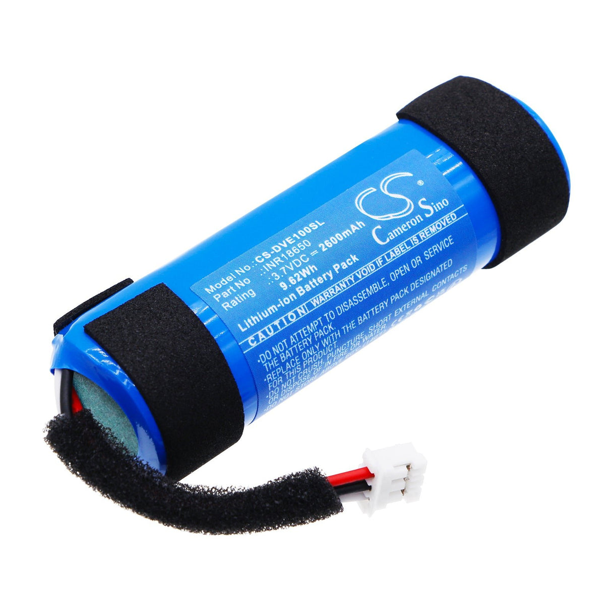 3.7V, Li-ion, 2600mAh, Batterie de haut-parleur compatible avec Divoom, Timebox Evo, 9.62Wh Haut-parleur Cameron Sino Technology Limited