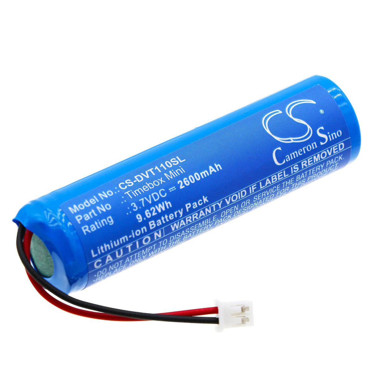 3,7V, Li-ion, 2600mAh, Batterie de haut-parleur compatible avec Divoom, Timebox Mini, Timebox-mini, 9,62Wh Haut-parleur Cameron Sino Technology Limited