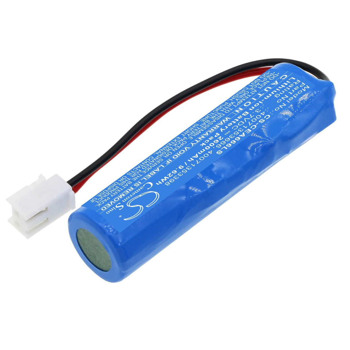 3.7V, Li-ion, 2600mAh, batterie d'éclairage d'urgence compatible avec Eaton, Ceag, 40071353398, lumière d'urgence, lumière de sécurité, 9.62Wh Éclairage d'urgence Cameron Sino Technology Limited