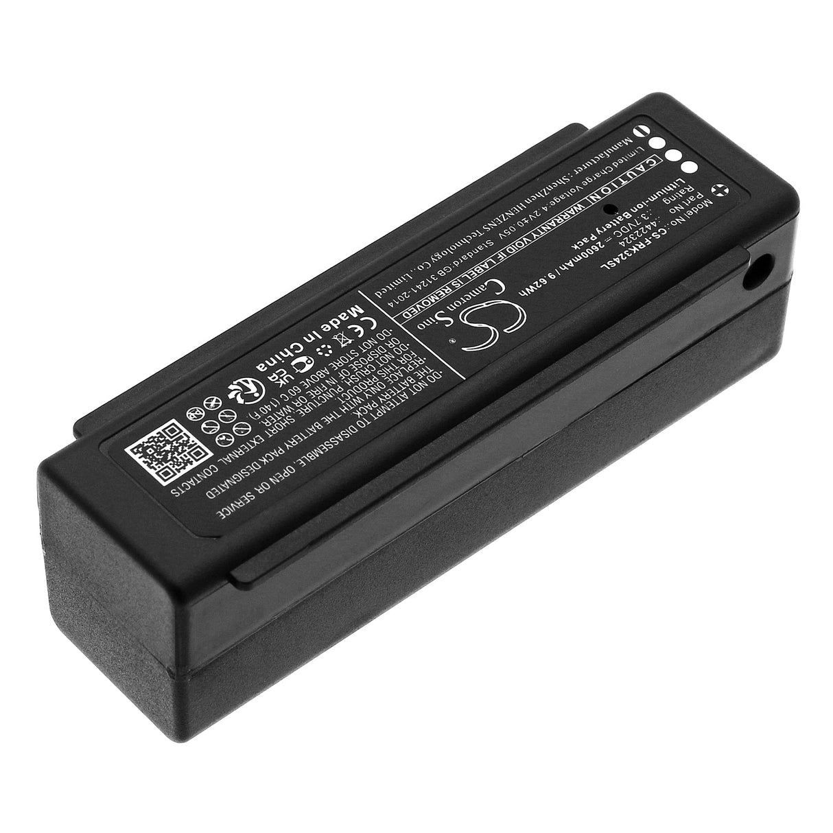 3.7V, Li-ion, 2600mAh, Equipment Battery fits Fluke, Raytek Raynger 3i Plus, 9.62Wh Equipment, Survey, Test Cameron Sino Technology Limited