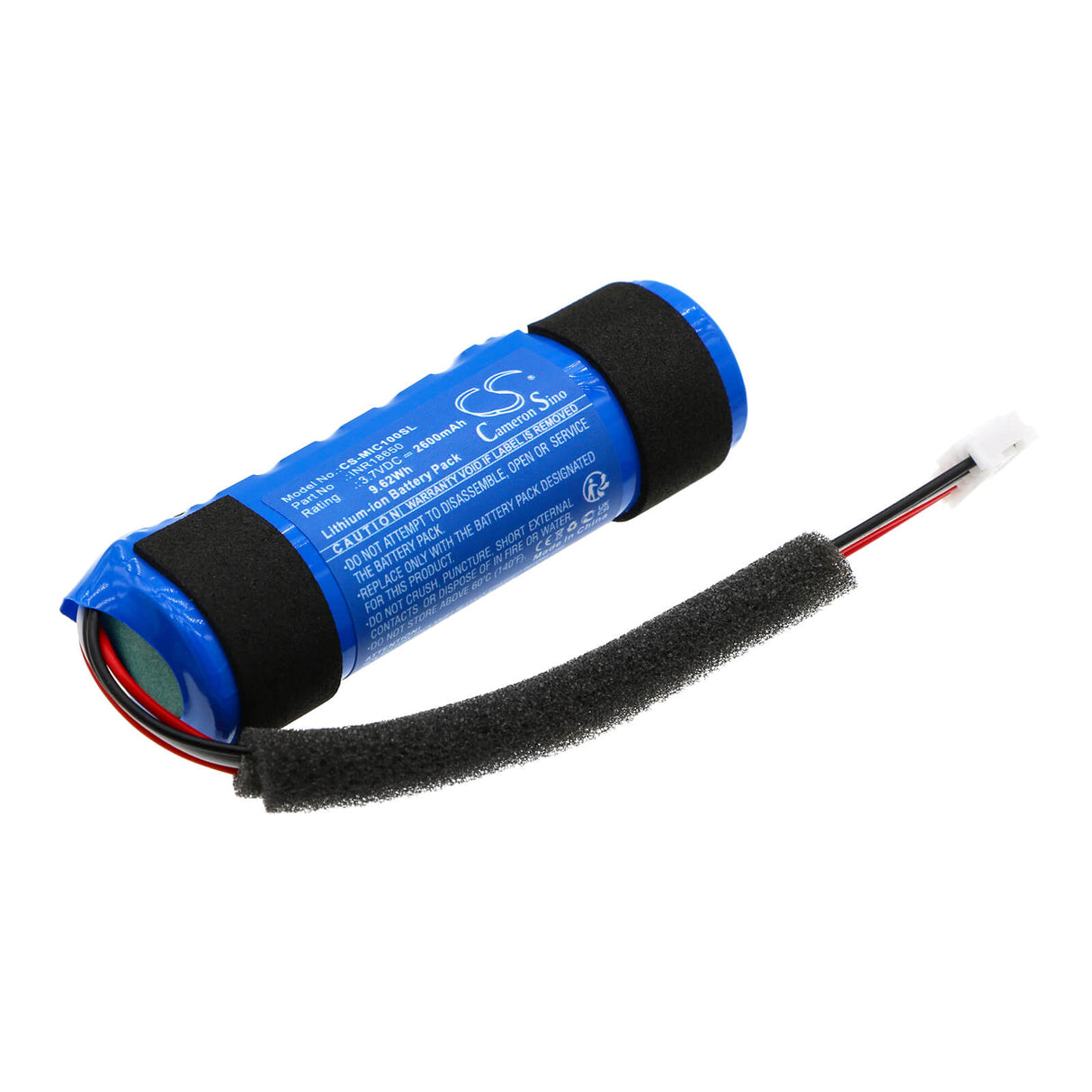 3.7V, Li-ion, 2600mAh, Speaker battery fits Monster, Icon, Mnicon, 9.62Wh Speaker Cameron Sino Technology Limited