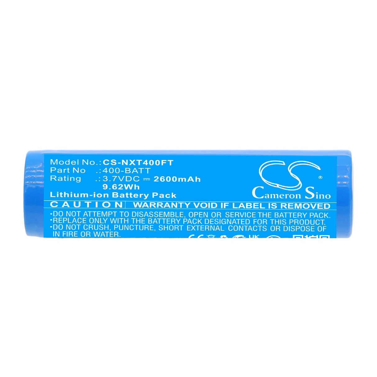 3.7V, Li-ion, 2600mAh, Flashlight battery fits Nightstick, 400-batt, Tac-400, Tac-450, 9.62Wh Flashlight Cameron Sino Technology Limited