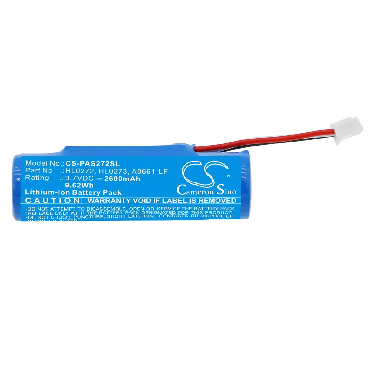3.7V, Li-ion, 2600mAh, Payment Terminal battery fits Pax, A0661-lf, Axs910, Qr65, 9.62Wh Payment Terminal Cameron Sino Technology Limited