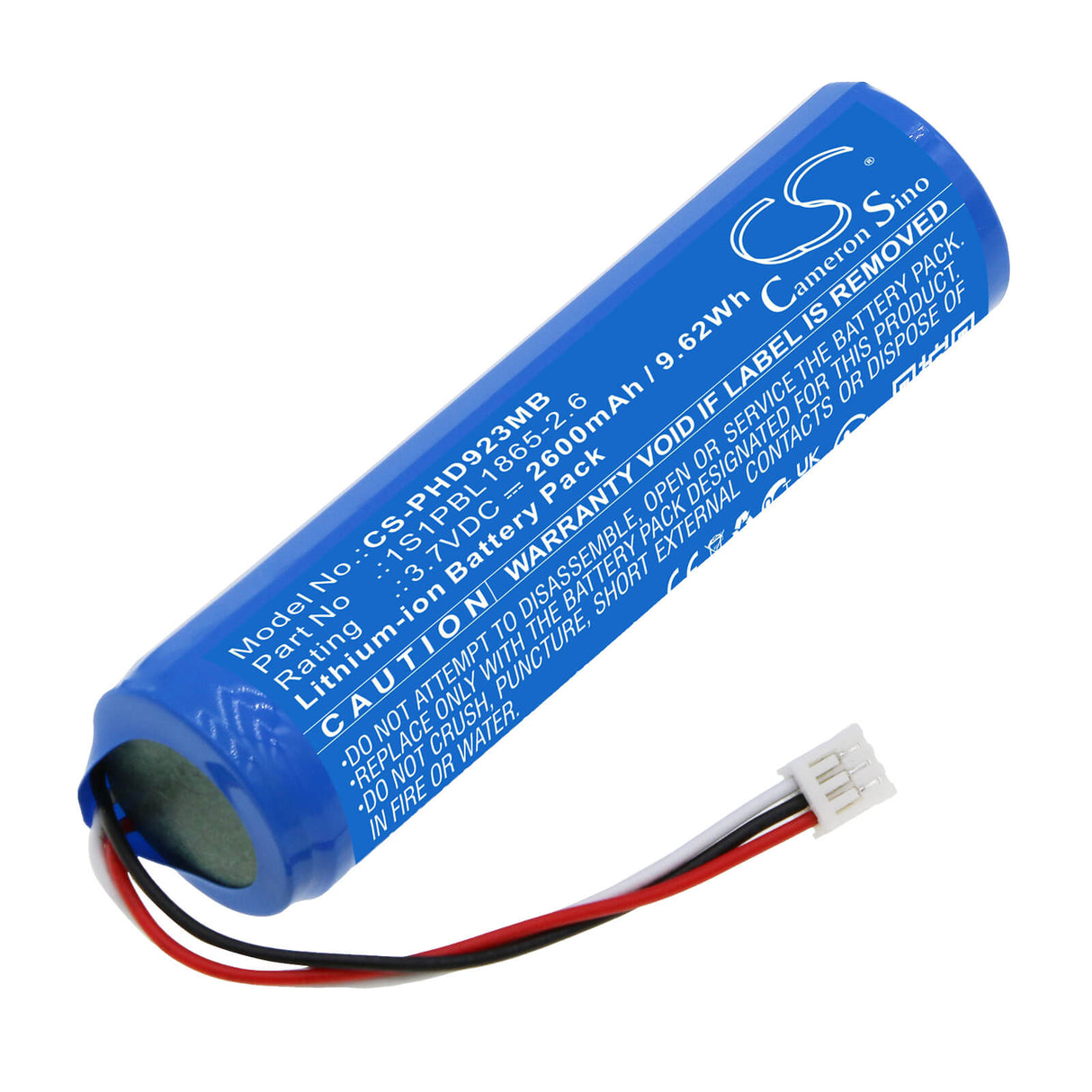 3,7v, Li-ion, 2600mah, Batterie pour Babyphone compatible avec Philips, Avent Scd923, Avent Scd923p, 9,62wh BabyPhone Cameron Sino Technology Limited