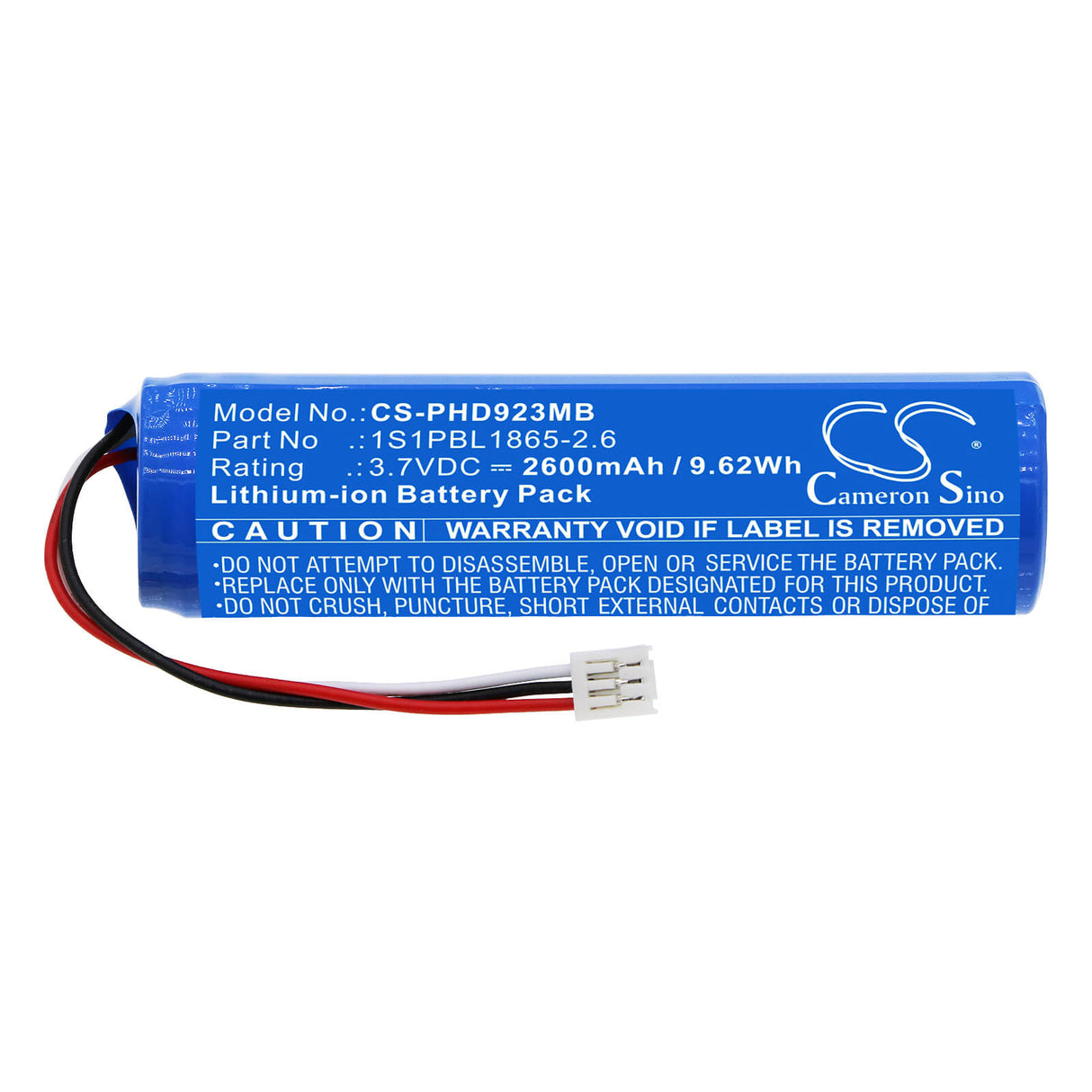 3,7v, Li-ion, 2600mah, Batterie pour Babyphone compatible avec Philips, Avent Scd923, Avent Scd923p, 9,62wh BabyPhone Cameron Sino Technology Limited