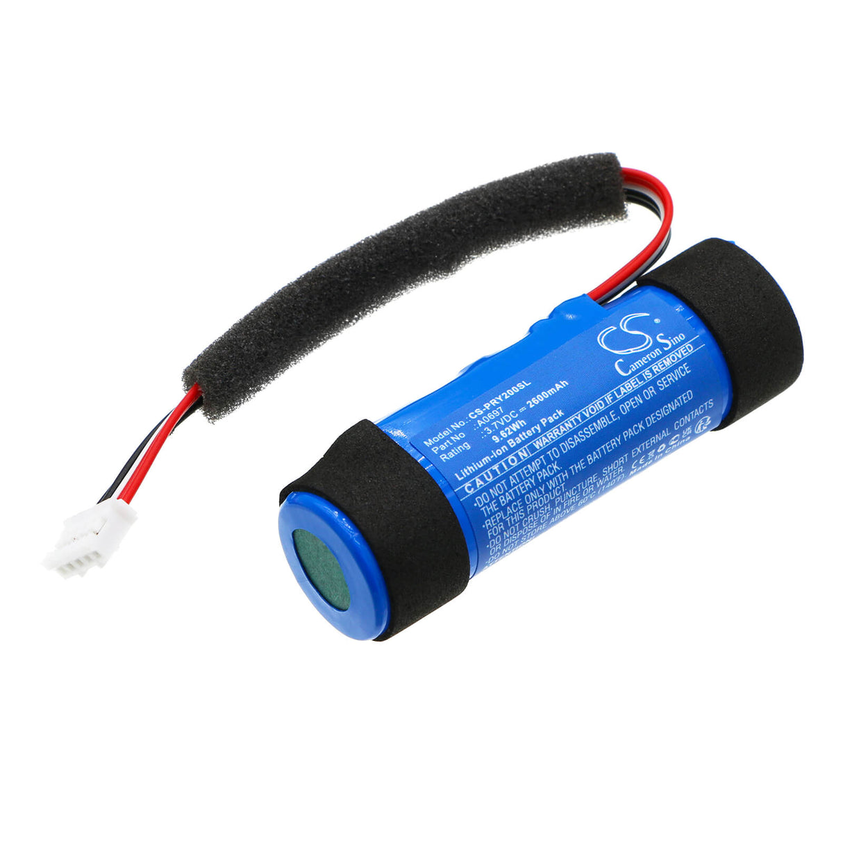 3,7V, Li-ion, 2600mAh, Batterie de haut-parleur compatible avec Plantronics, Poly, Poly Sy20 Usb-a, 9,62Wh Haut-parleur Cameron Sino Technology Limited