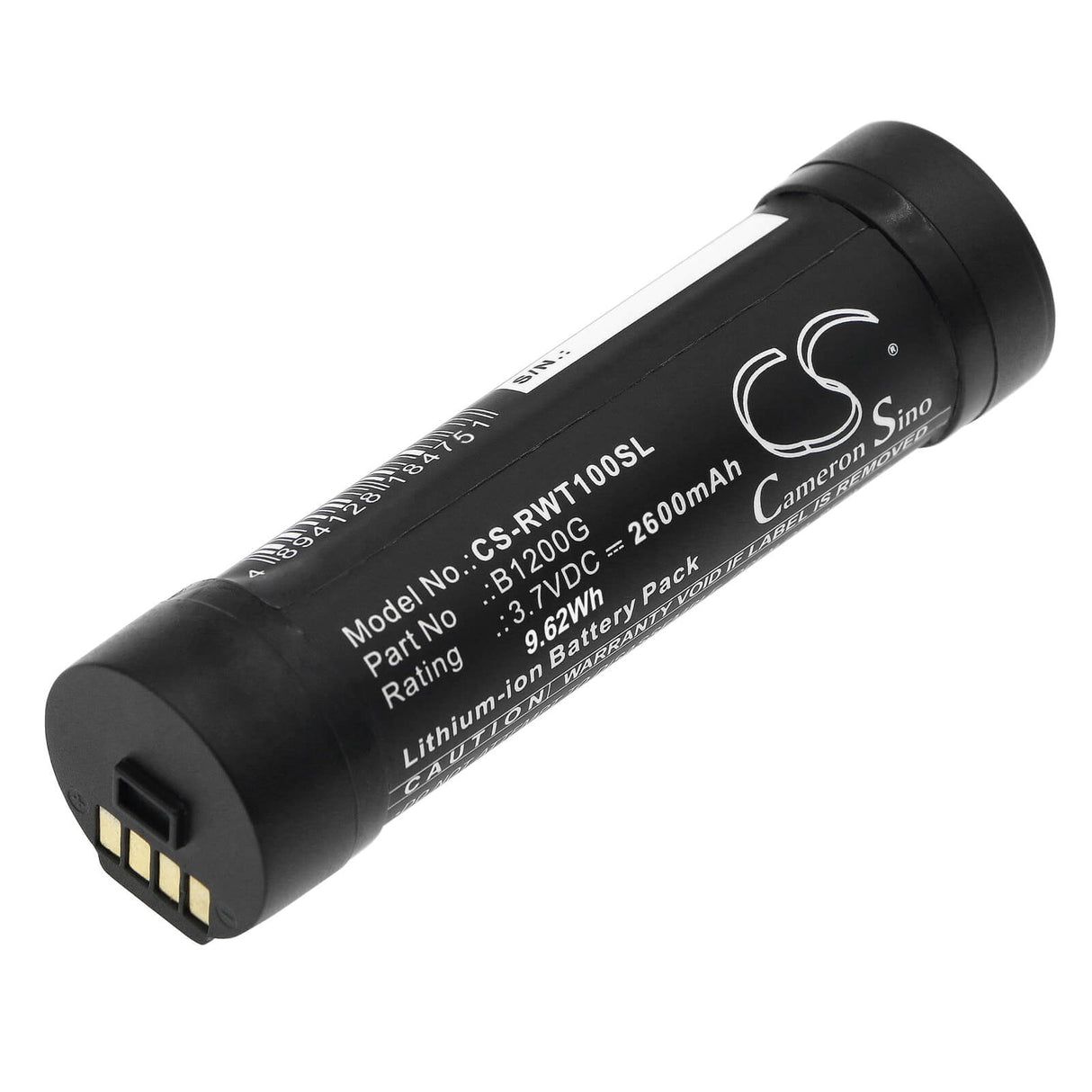 3,7v, Li-ion, 2600mah, Batterie compatible avec Realwear, B1200g, Commwear Hmt-1, 9,62wh VR Cameron Sino Technology Limited