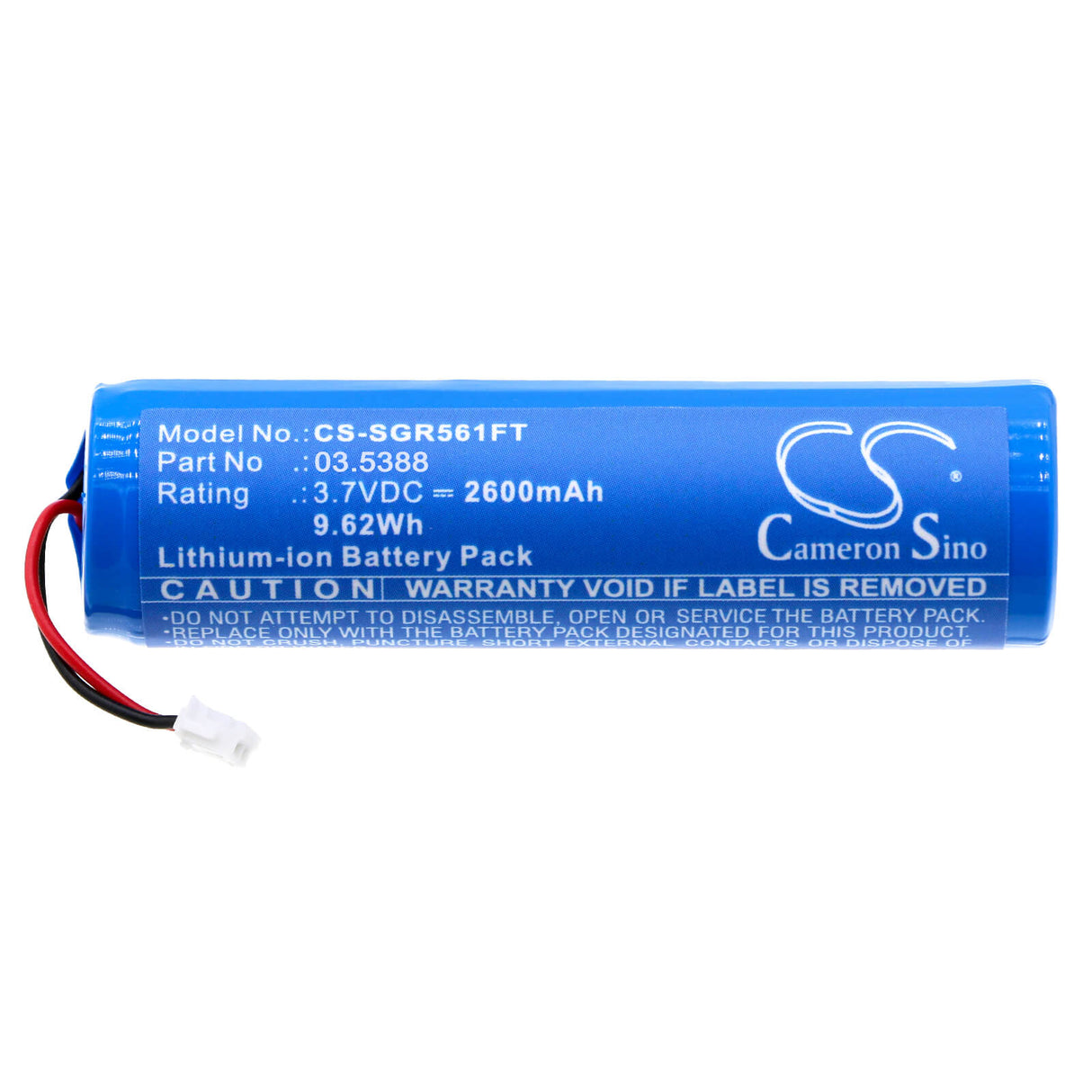 3.7V, Li-ion, 2600mAh, Batterie de lampe de poche compatible avec Scangrip, 3.5388, 3.5612, Slim, 9.62Wh Lampe de poche Cameron Sino Technology Limited