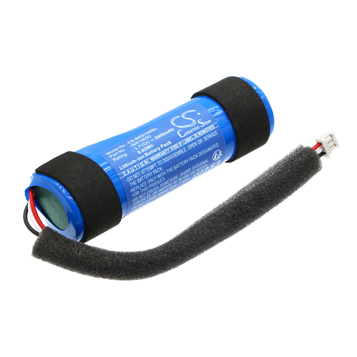 3.7V, Li-ion, 2600mAh, Speaker battery fits Skullcandy, 2sksk1844, Ounce Xt, 9.62Wh Speaker Cameron Sino Technology Limited