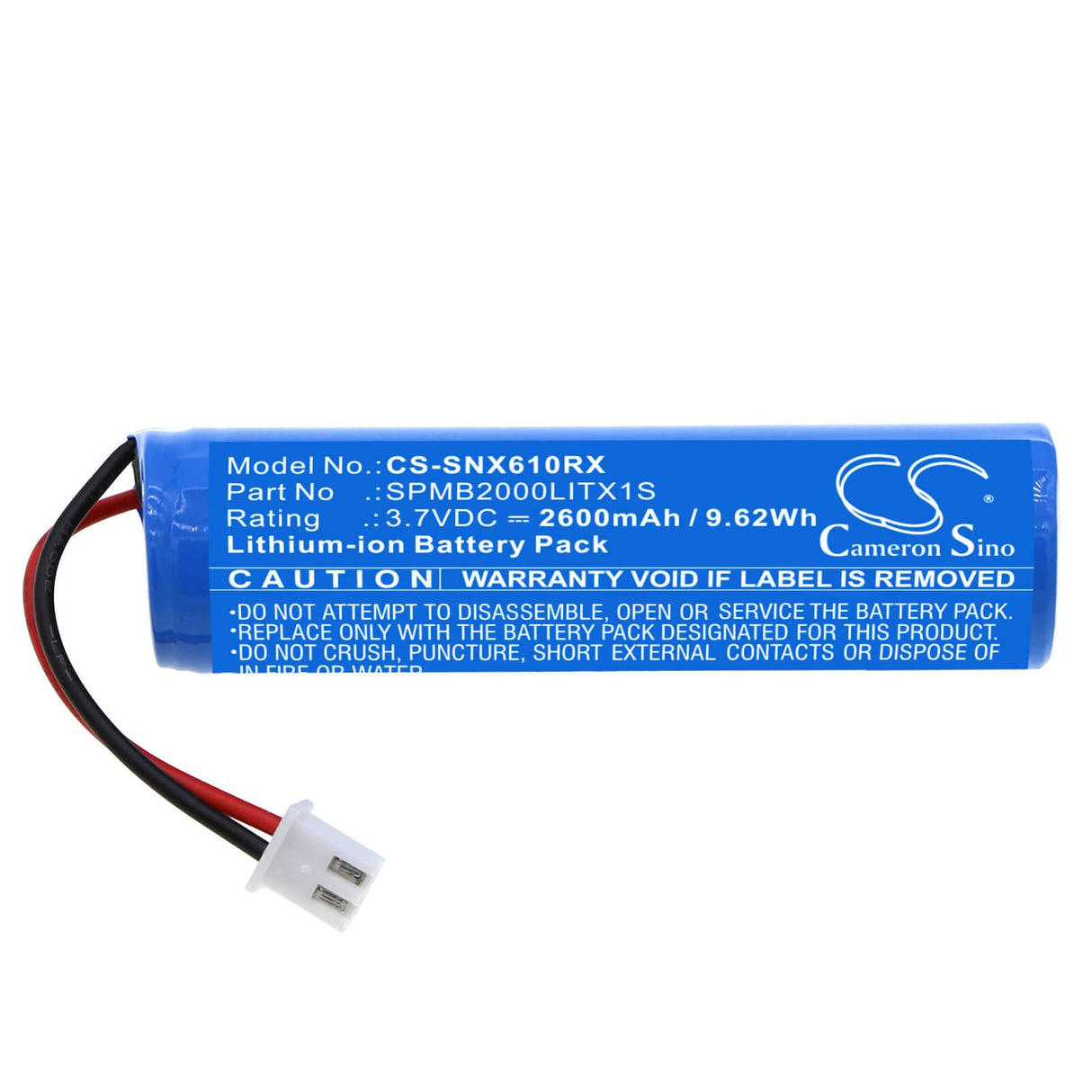 3.7V, Li-ion, 2600mAh, Remote Controller battery fits Spektrum, Spmb2000litx1s, Transmitter Nx6, Transmitter Nx8, 9.62Wh Remote Controller Cameron Sino Technology Limited