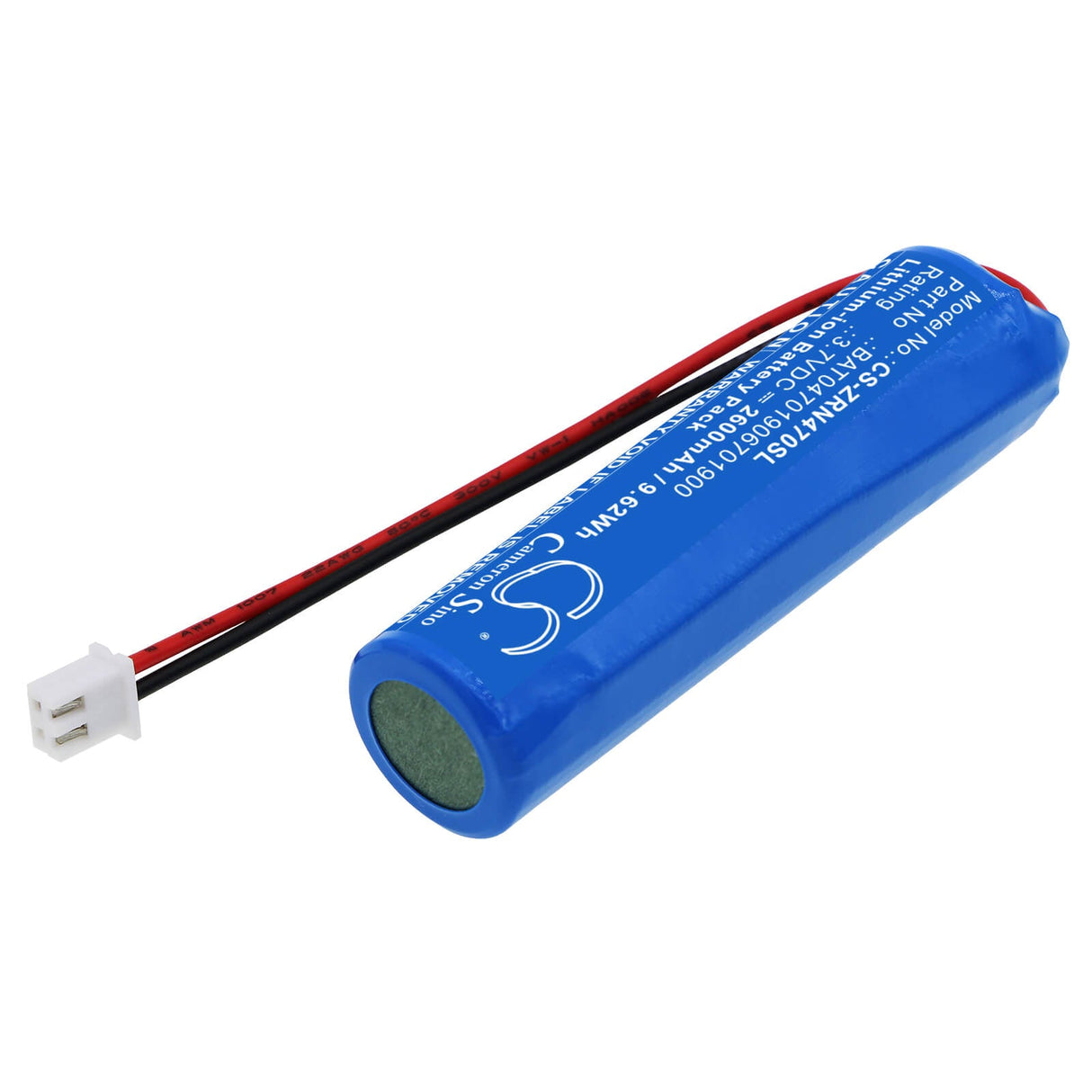 3.7V, Li-ion, 2600mAh, Led Desk Lamp battery fits Sigor, Zafferano, Bat04701906701900, Nudrop, 9.62Wh Portable Led Desk Lamp Cameron Sino Technology Limited