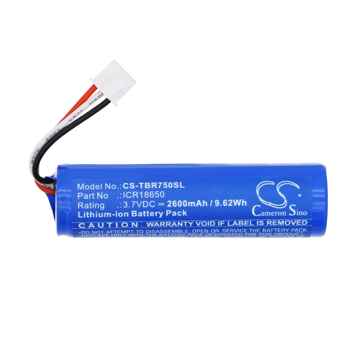 3,7V, Li-ion, 2600mAh, Équipement, Enquête, Batterie de test compatible avec Triplett, Br500 High Definition Articula, Br750 High Definition Articula, 9,62Wh Équipement, Enquête, Test Cameron Sino Technology Limited