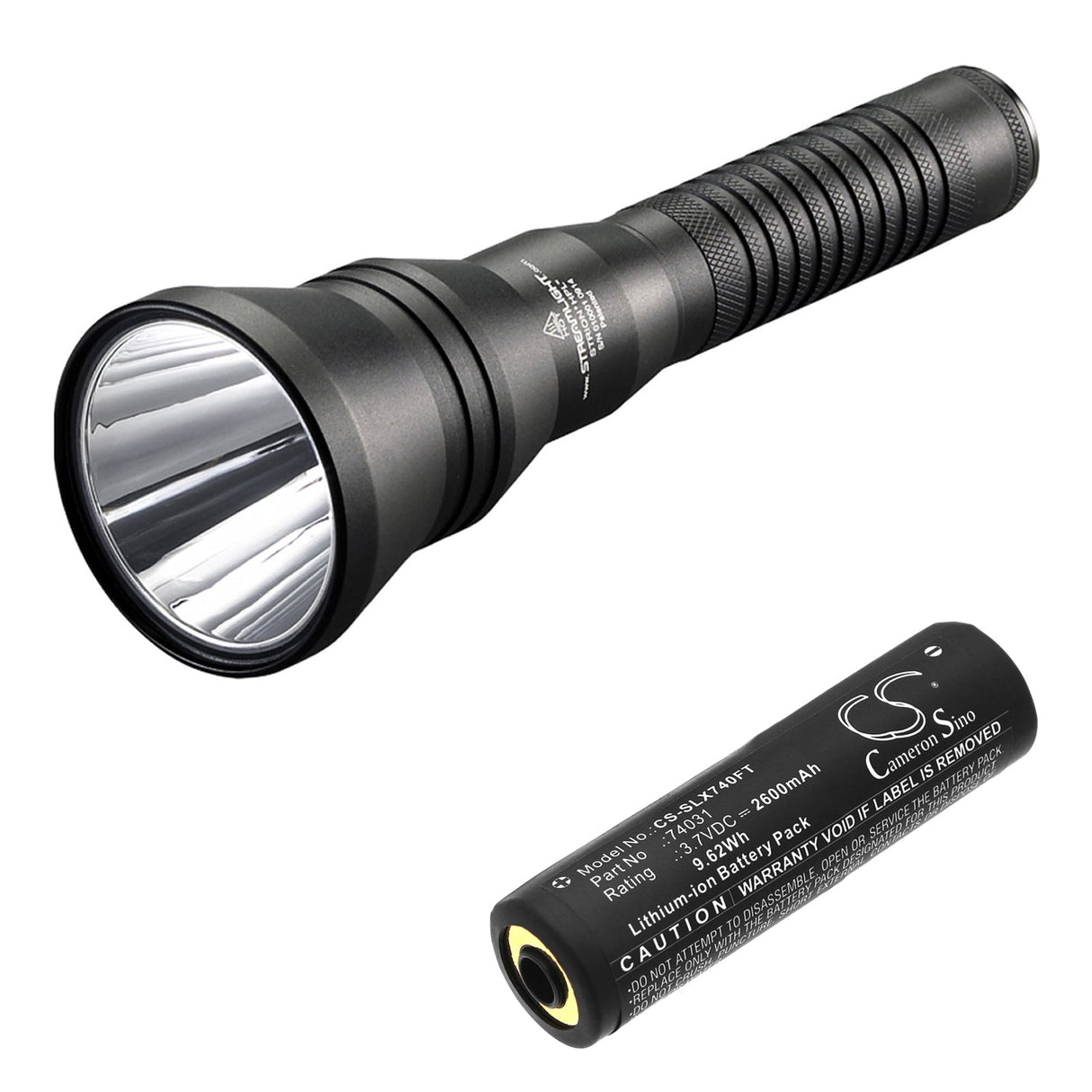 3.7V, Li-ion, 2600mAh, Flashlight battery fits Streamlight, 74000, Junior Luxeon, Protac Hl Usb, 9.62Wh Flashlight Cameron Sino Technology Limited