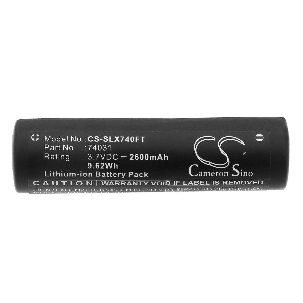 3.7V, Li-ion, 2600mAh, Flashlight battery fits Streamlight, 74000, Junior Luxeon, Protac Hl Usb, 9.62Wh Flashlight Cameron Sino Technology Limited
