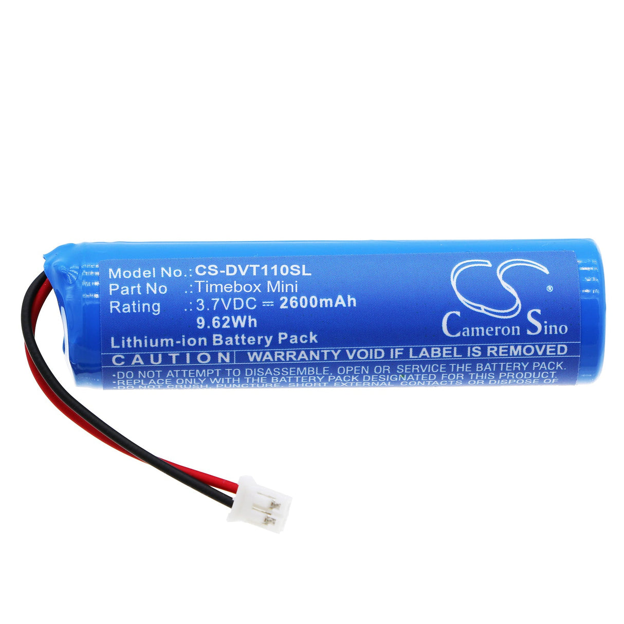 3,7V, Li-ion, 2600mAh, Batterie de haut-parleur compatible avec Divoom, Timebox Mini, Timebox-mini, 9,62Wh Haut-parleur Cameron Sino Technology Limited
