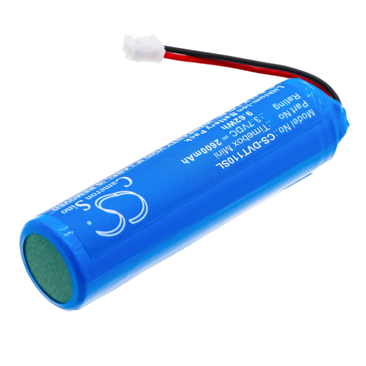 3,7V, Li-ion, 2600mAh, Batterie de haut-parleur compatible avec Divoom, Timebox Mini, Timebox-mini, 9,62Wh Haut-parleur Cameron Sino Technology Limited