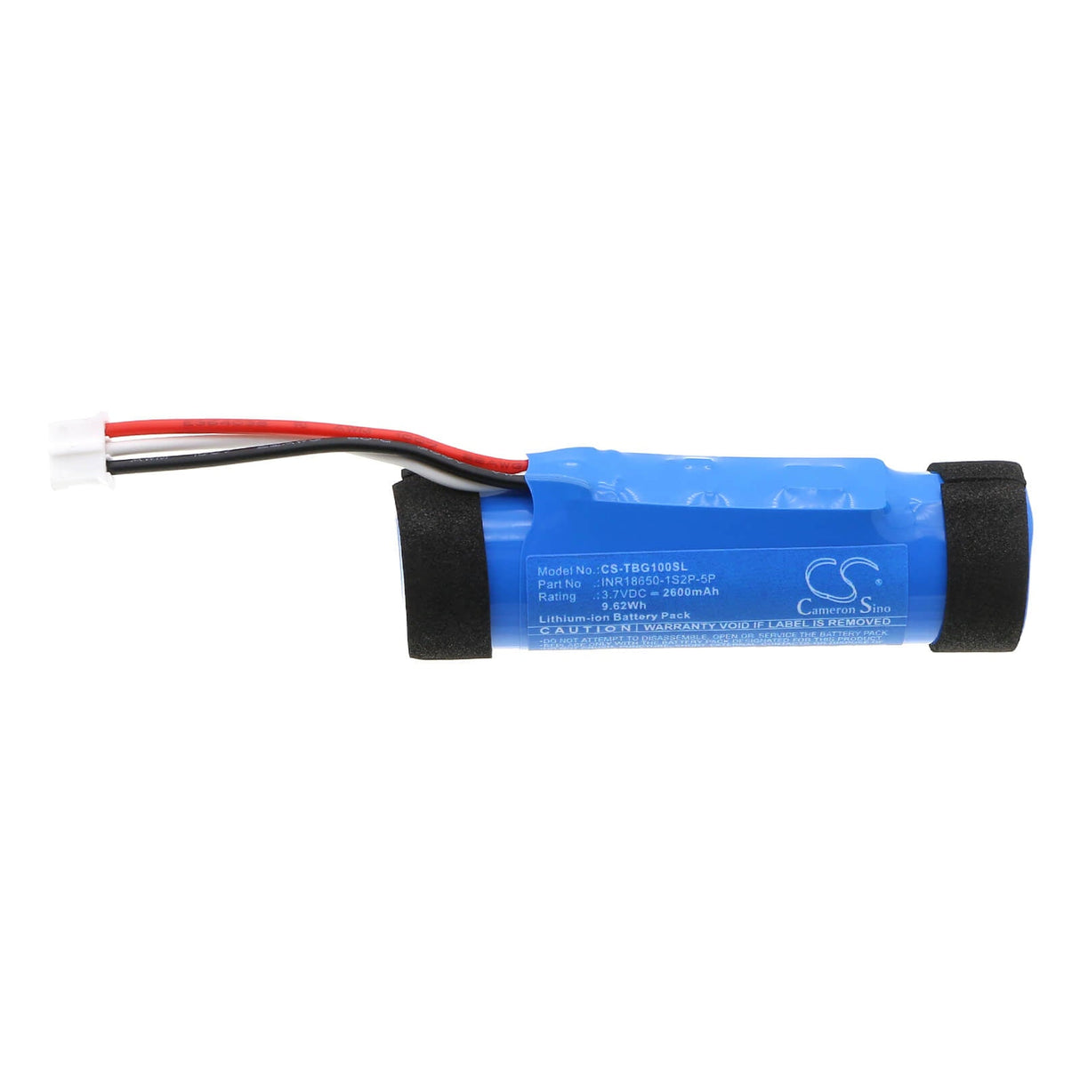 3,7V, Li-ion, 2600mAh, Batterie de haut-parleur compatible avec Teufel, Boomster Go, 9,62Wh Haut-parleur Cameron Sino Technology Limited