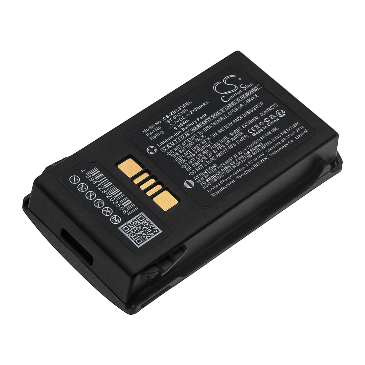 3.7v, Li-ion, 2700mah, Barcode scanner battery Fits Zebra Mc33, Mc330, 9.99wh Barcode Scanner Cameron Sino Technology Limited