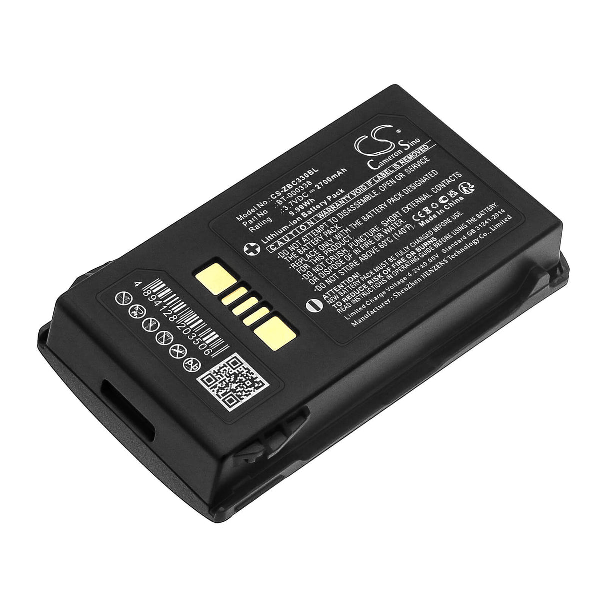 3.7v, Li-ion, 2700mah, Barcode scanner battery Fits Zebra Mc33, Mc330, 9.99wh Barcode Scanner Cameron Sino Technology Limited