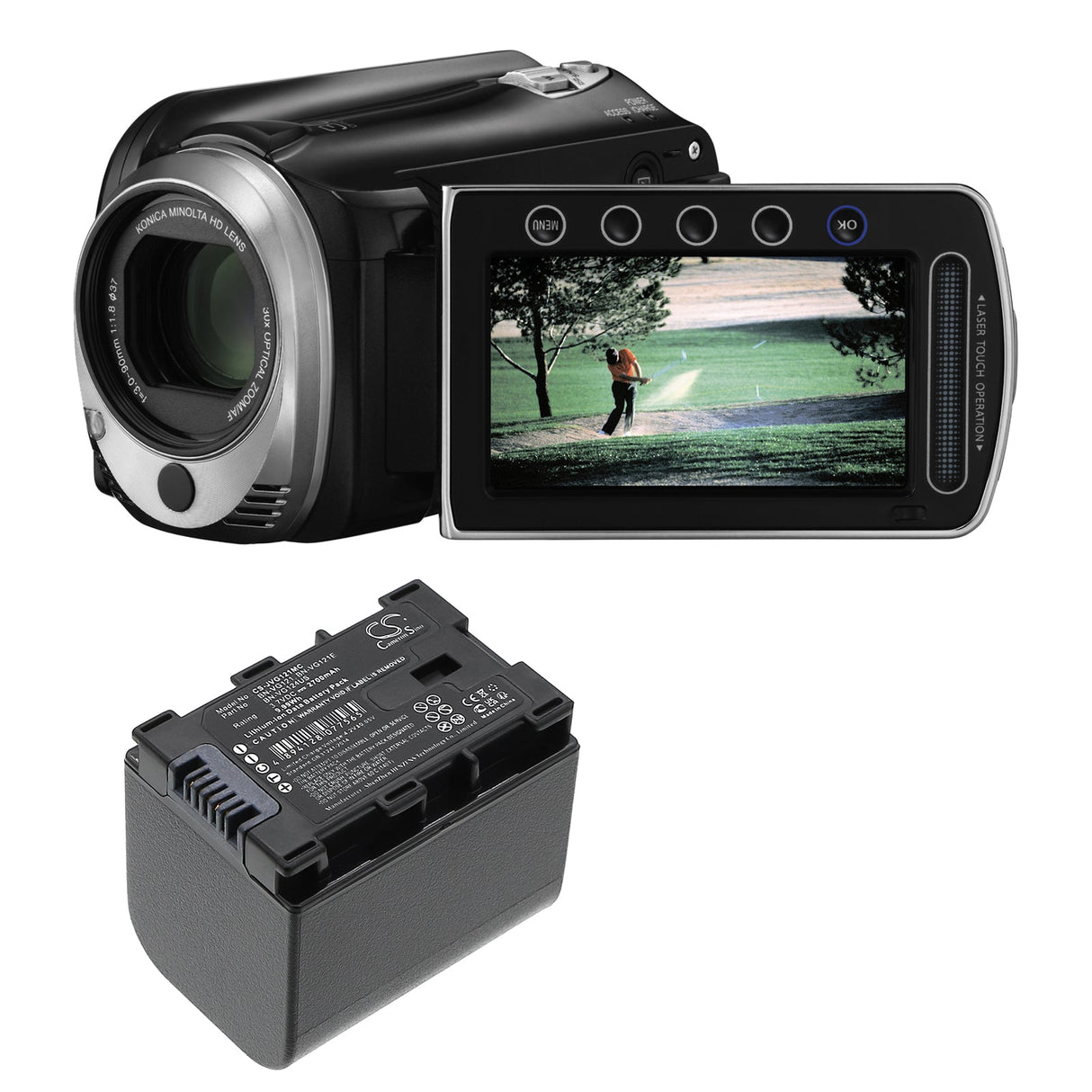 3.7V, Li-ion, 2700mAh, Camera battery fits Jvc, Bn-vg121, Gz-e10, Gz-e100, 9.99Wh Camera Cameron Sino Technology Limited (Camera)