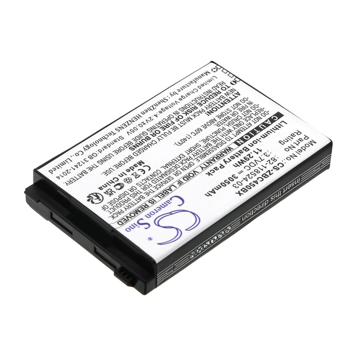 3.7v, Li-ion, 3050mah, Barcode Scanner Battery Fits Zebra, Mc45, 11.29wh Barcode Scanner Cameron Sino Technology Limited
