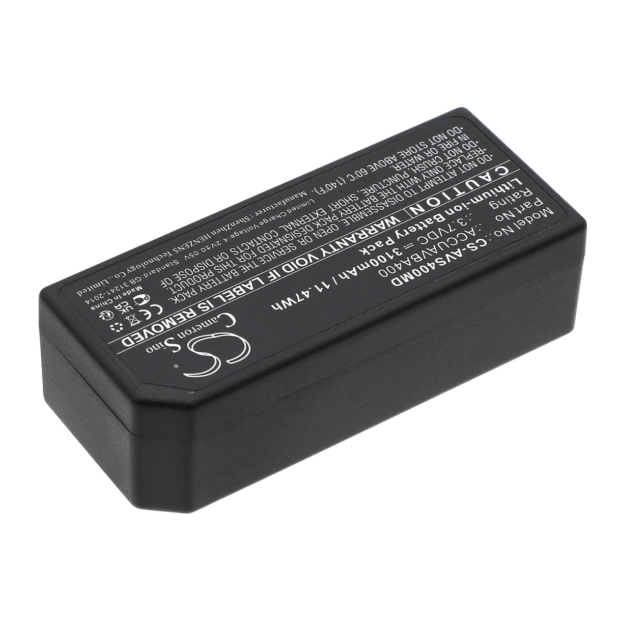 3,7V, Li-ion, 3100mAh, Batterie médicale compatible avec Veins, Viasys Healthcare, Accuavba400, Accuvein Av400, 11,47Wh Technologie médicale Cameron Sino Limited (Médical)